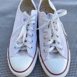 White Converse Shoes $20
