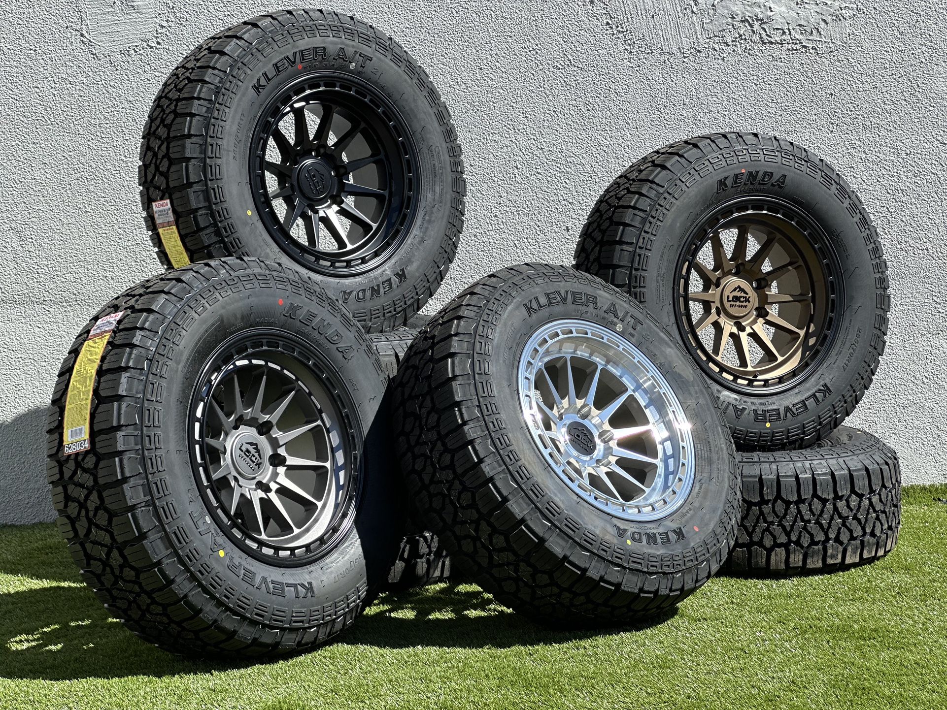 NEW Toyota 17” Lock Wheels Tacoma 6x139 Rims 265/70R17 A/T Tires 4Runner FJ Cruiser Tundra Sequoia