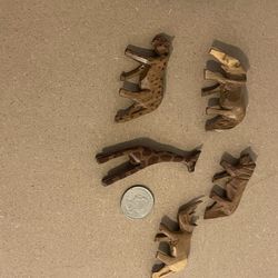 Mini-Wooden Carved Safari Animals 