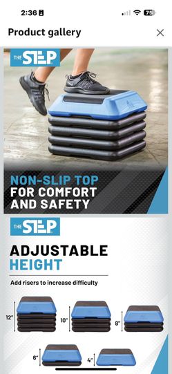 2x Sets of - The Step Adjustable High Step Aerobic Platform with 4 Risers $100 Cash Firm