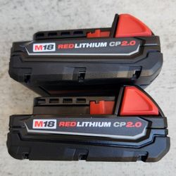 Milwaukee 18v Batteries 2.0 Brand New 