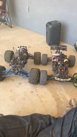 Rc cars one runs the other just need the starter i have a new one just bored of them