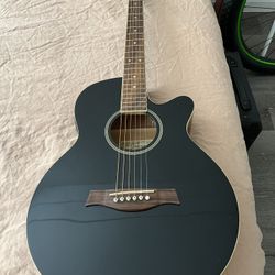 Ibanez AEG4JP-BK Black Acoustic Electric Guitar 