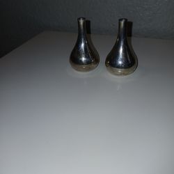 2 Vintage Tear Drop Dansk Tiny Taper Silver Plate Holders 