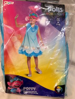 Disguise Trolls World Tour Poppy Deluxe Child Costume M (7-8)