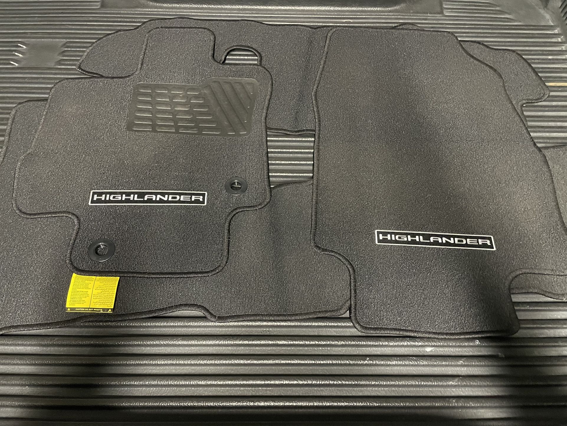 Toyota OEM Carpet Floor Mats - Black - with Third Row