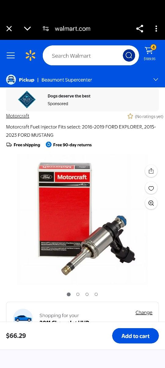 3 New Fuel Injectors 2016 To 2019 Ford Explorer And 2015 To 2023 Ford Mustang
