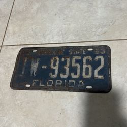 Flordia 1963 Plate 