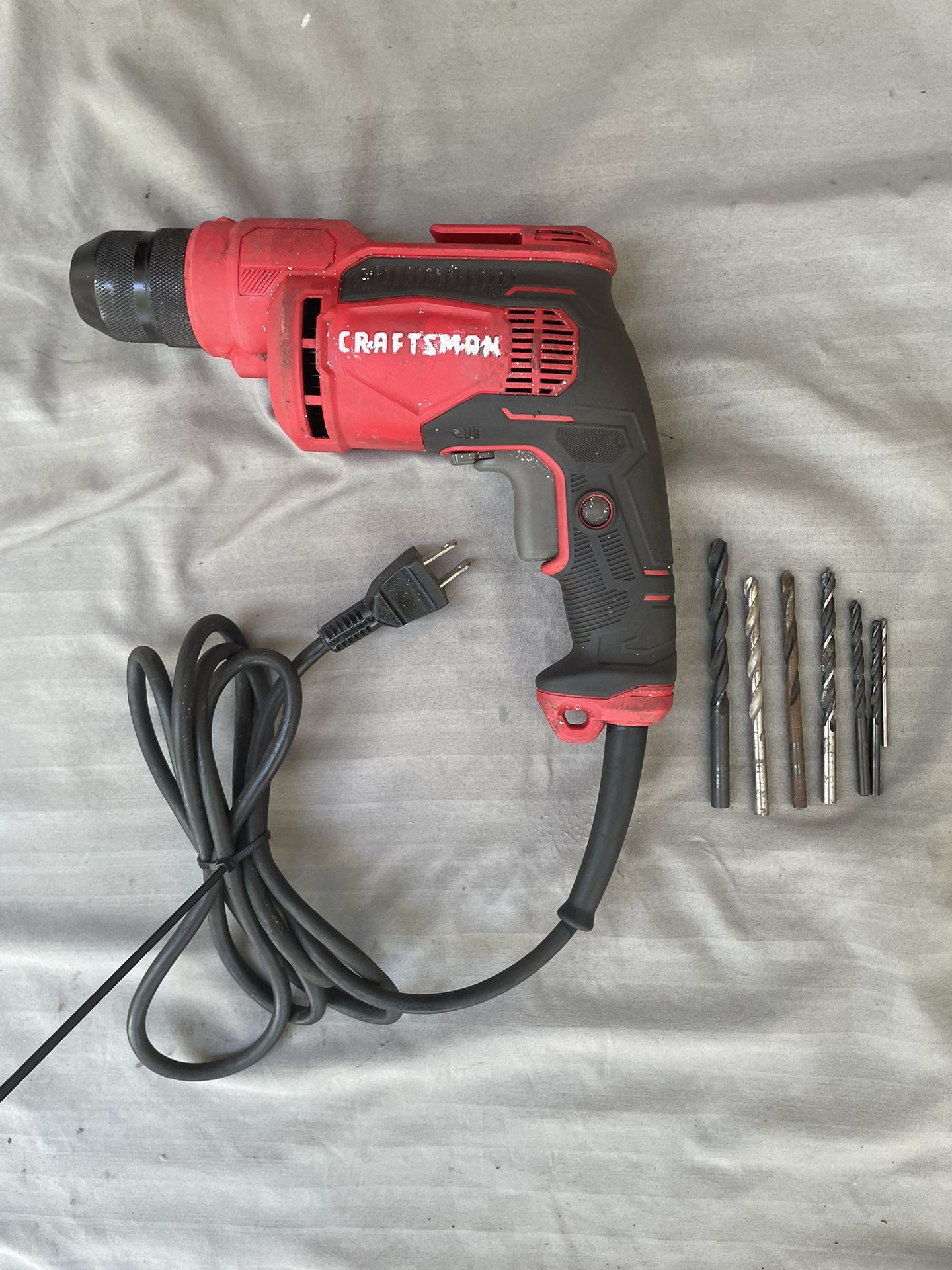 CRAFTSMAN 3/8-in Corded Drill-CMED731-7 Amp,Vari Speed, Reversible, 8’ Cord