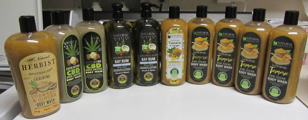 9 Brand New - Natural Body Washes - Natural Wunderz and 1 Herbist Natural Body Wash