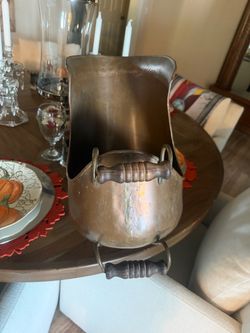 Copper fireplace scuttle