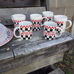 Coca Cola Cups And Bowls And Plates And Small Mugs