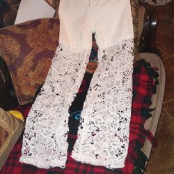 $30 White Pants/Lace