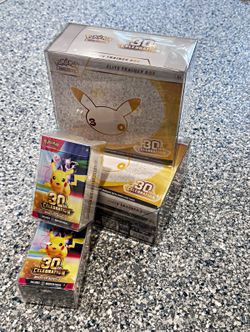 Pokémon 30th Celebration TCG Lot, 2x Elite Trainer Box ETB and 2x Booster Bundle