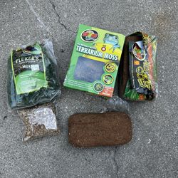 Reptile Supplies Bundle – Substrate & Moss