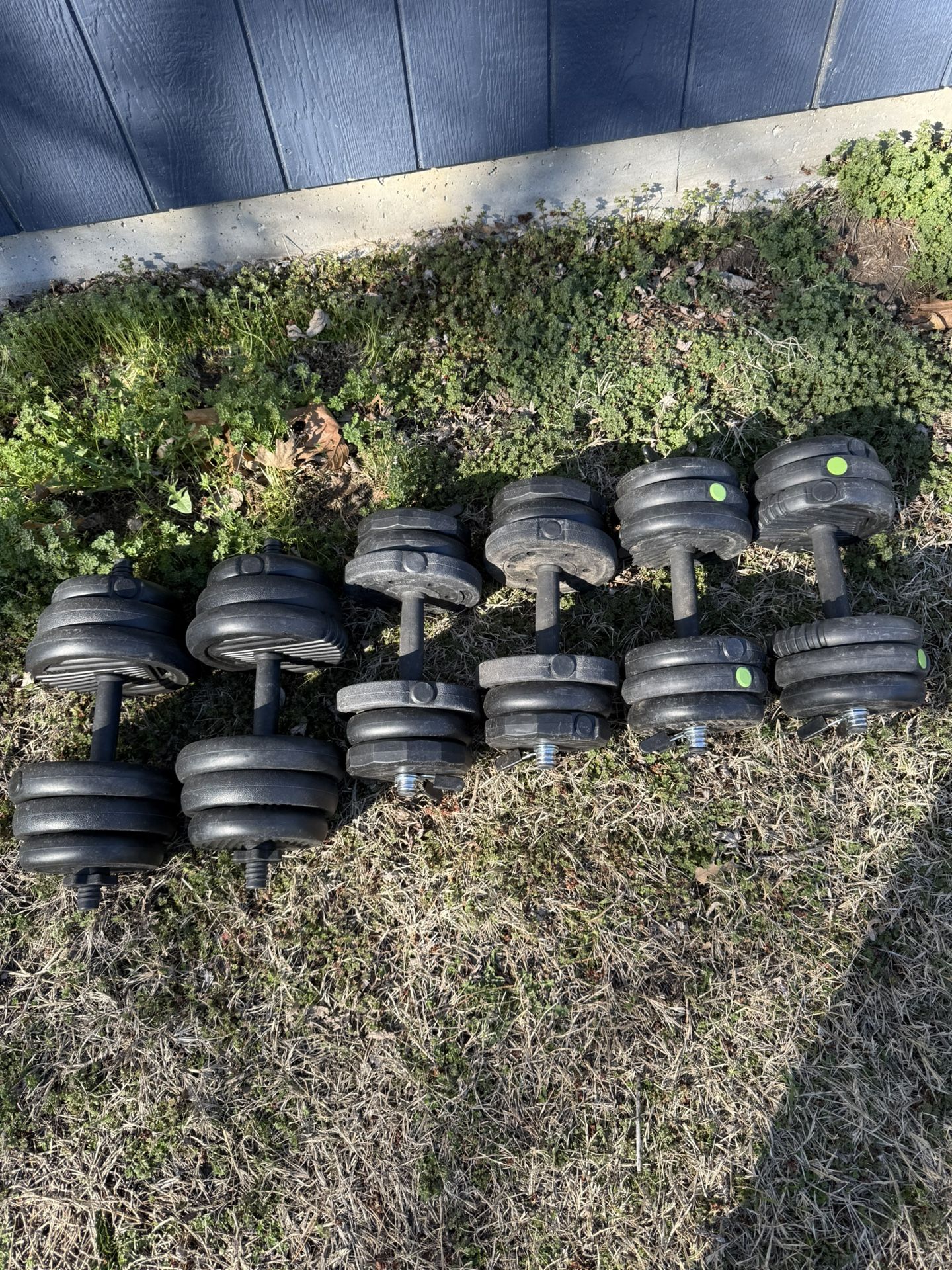 Vinyl Adjustable Dumbbell Pair 20/25LB READ