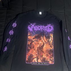 Long Sleeve Aborted Shirt Size L