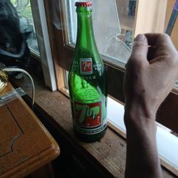 Vintage Glass 7-up Bottle, And Vintage Bayer Aspirin Bottle, Vintage  Cough Syrup Bottle