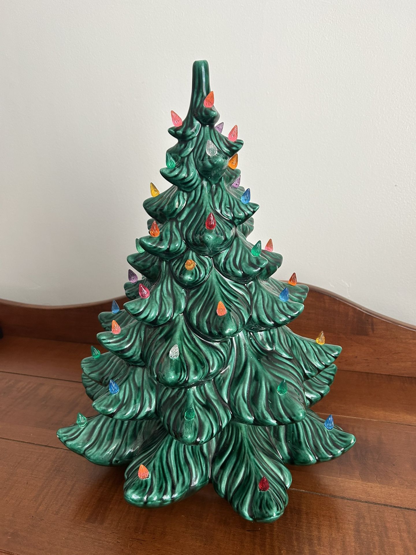 Vintage Ceramic Tree about 17.5” x 13.5” - tree only with all lights included. No base or light