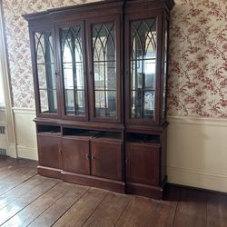 China cabinet Ethan Allen  70 inch wide 17 inch deep 82 inches high
