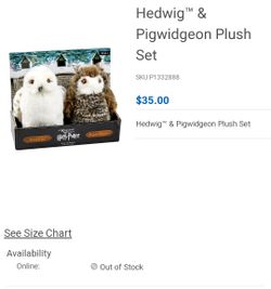 Hedwing & Pigwidgeon Plush Set