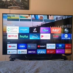 75 Inch Samsung  Smart TV With Remote And Glasses 
