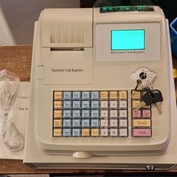 Electronic Cash Register with Flat Keyboard & Thermal Printer Commercial 48 Keys
