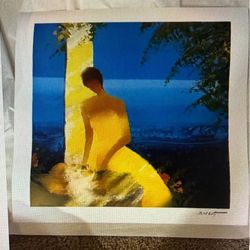 Emile Bellet-“Quietude Bleue au Chat”. Seriolithograph. Signed in Plate Artwork Only. w/COA NEW. UNFRAMED. Mint!!!😎