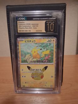 CGC Pristine 10 Pikachu Holo Japanese Pokémon Card