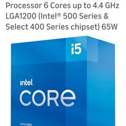Intel Core i5-11400 Desktop Processor