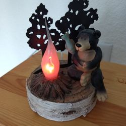 Night Light, Bear At Camp Fire, Fishing