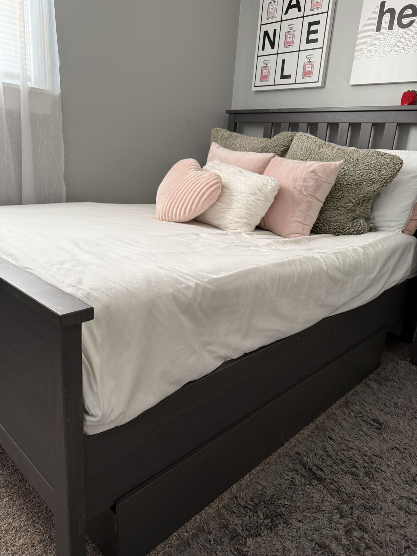 IKEA Gray Stained Bed Frame (Full)