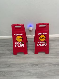 2-Pack "Caution Kids at Play" Safety Signs New