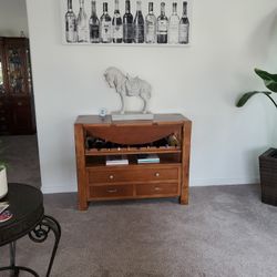 Table w/wine rack, 4"WX3"T28"D
