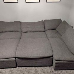 ✅( DELIVERY- No DEPOSIT)Great Grey Modular Sectional Sofa/ Couch 