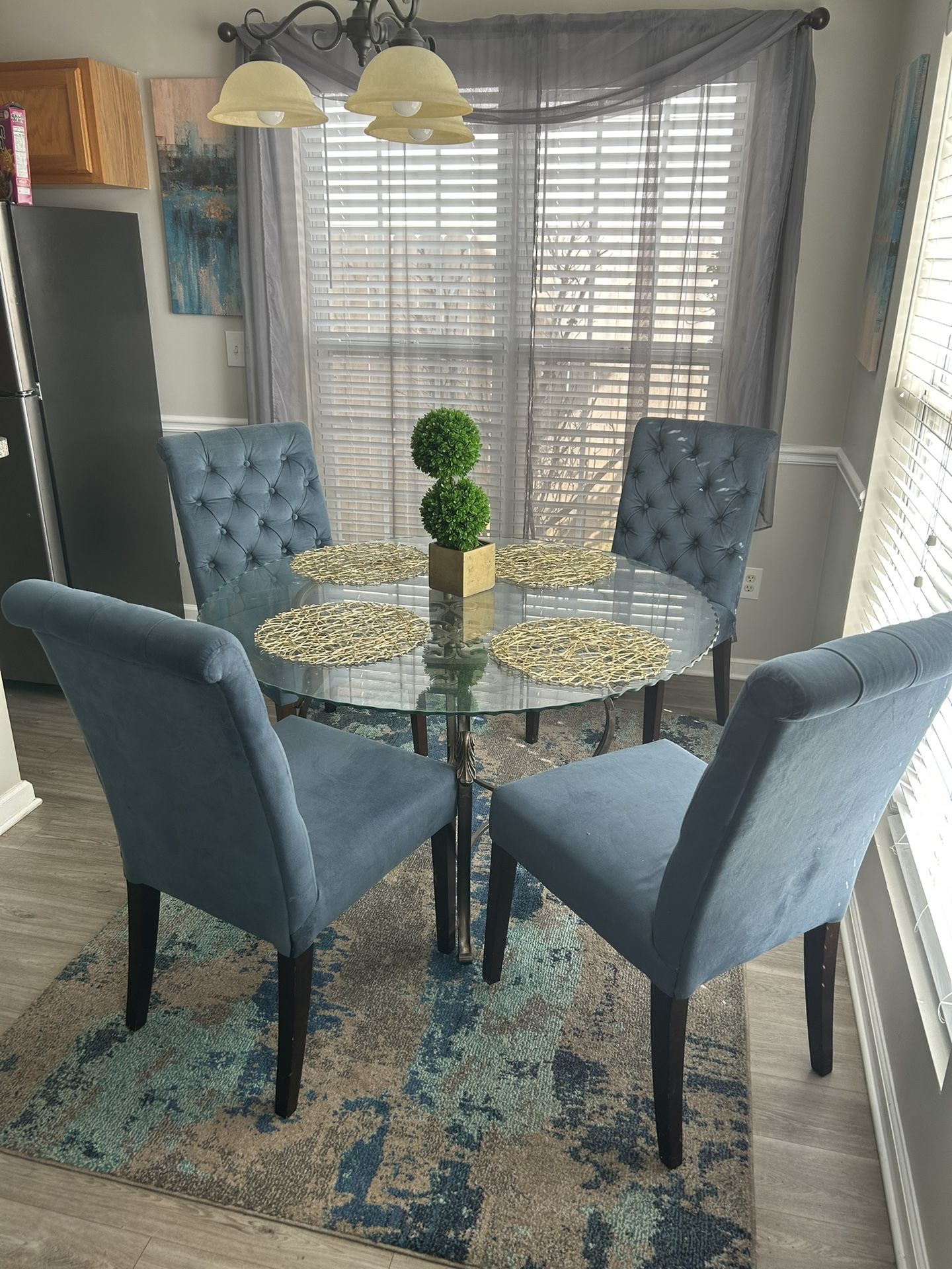 Teal Dining Room Set