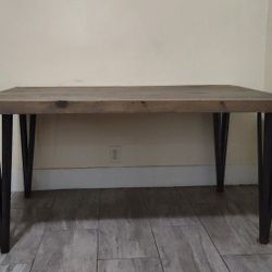 Reclaimed Wood Table With Metal Legs