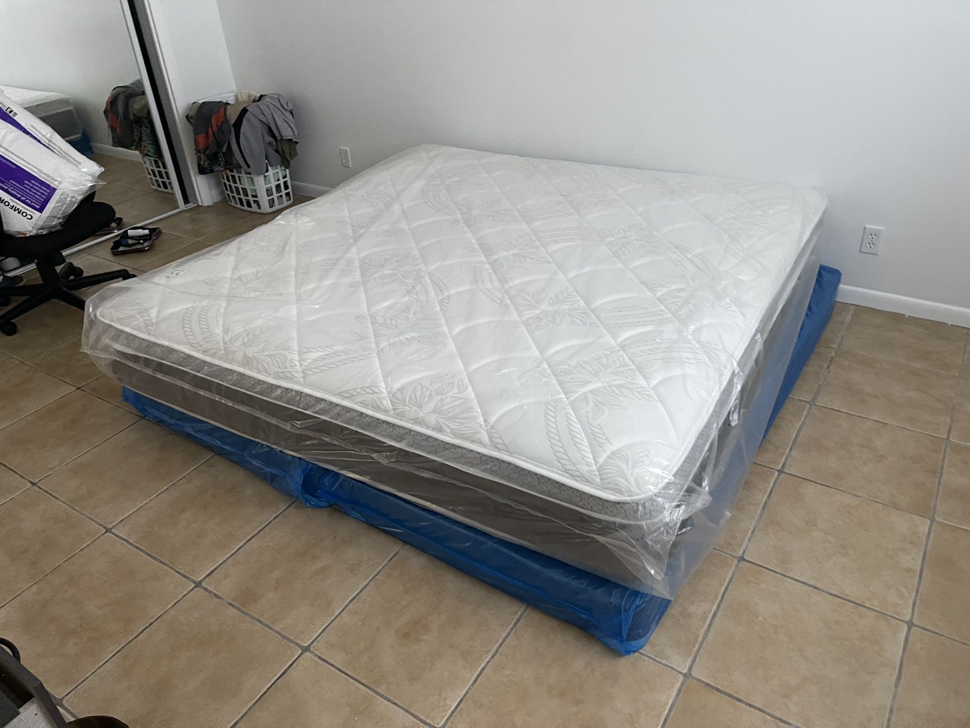 New KingPillowtop Mattress And Box Spring Set
