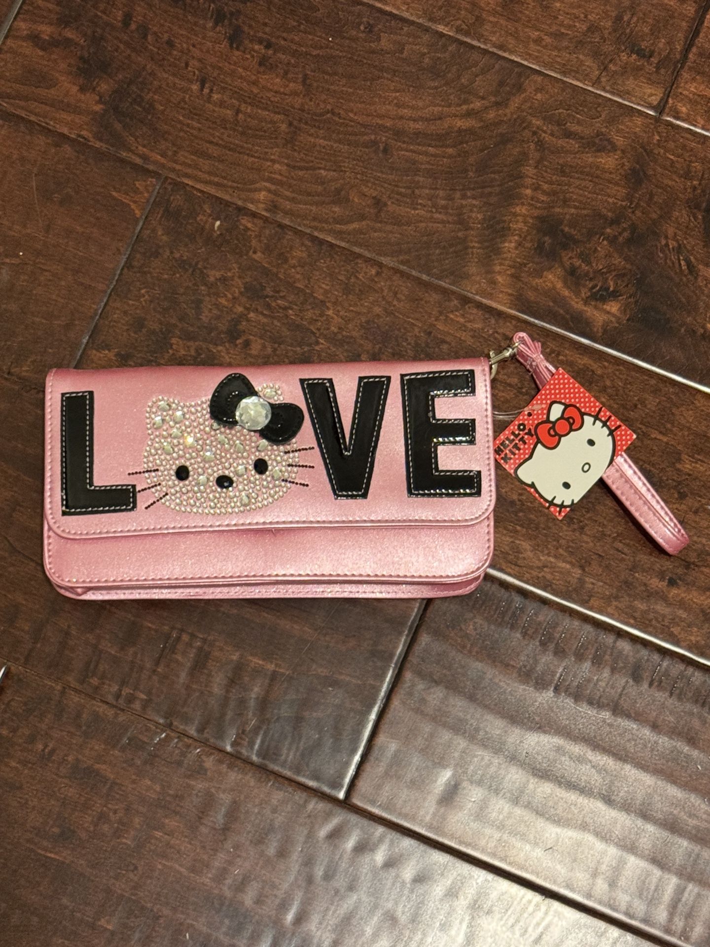 Hello Kitty Pink “love” Clutch Purse Original Authentic Sanrio Brand New