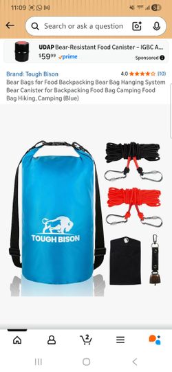 Bear Bags for Food Backpacking Bear Bag Hanging System Bear Canister for Backpacking Food Bag Camping Food Bag Hiking, Camping (Blue