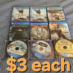 Playstation 4 Ps4 Games $3 Each 