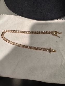 14k gold bracelet semi hollow