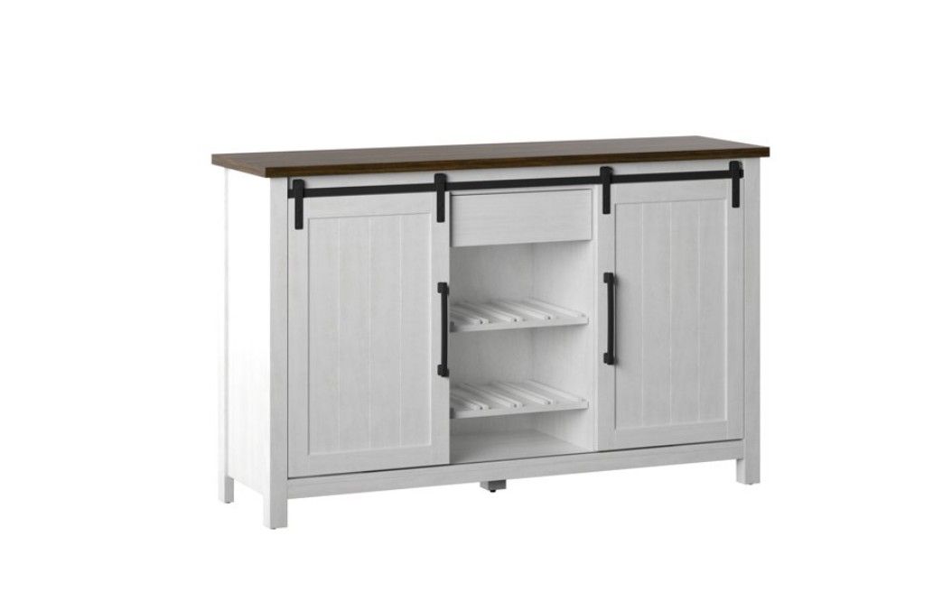 Brand New, Still In Box, Sideboard With Sliding Barn Doors