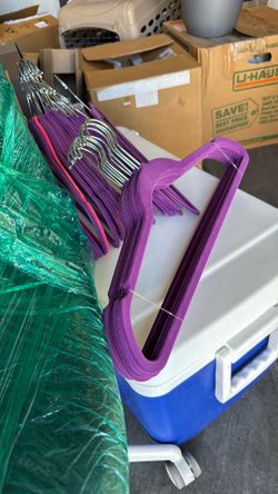 Brand new purple hangers