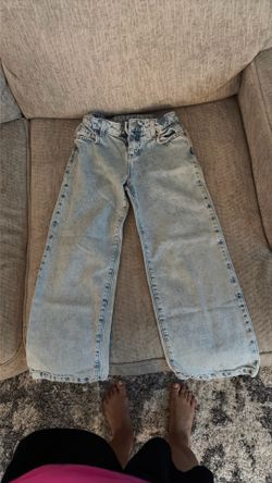Girls Cat & Jack wide leg jeans Sz8