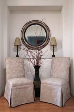 Skirted Parsons Dining Chairs - Set of 4