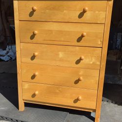 Solid Wood 5-drawer Dresser 