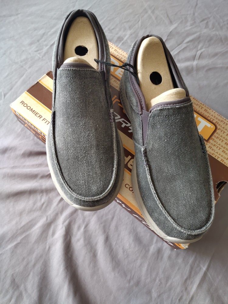 Skechers Men Creston Relaxed Fit Slip-On Shoes Charcoal Size 9.5
