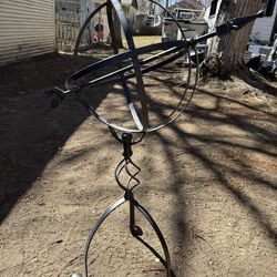 36" Abstract Metal Garden Obelisk Sundial Yard Art Piece