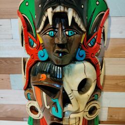 Really Cool Woodcarving From Mexico Aztec Style #shop13